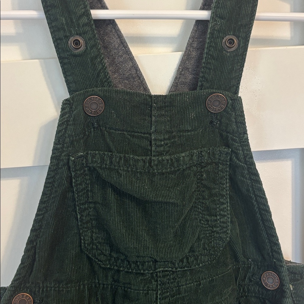 Baby GAP Dark Green Corduroy Overalls